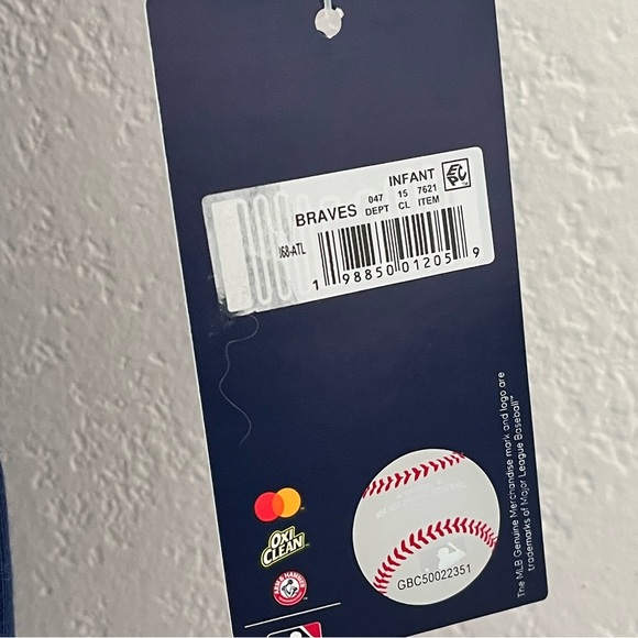 Atlanta Braves Boys Romper Authentic 12 months Baseball - Picture 6 of 6